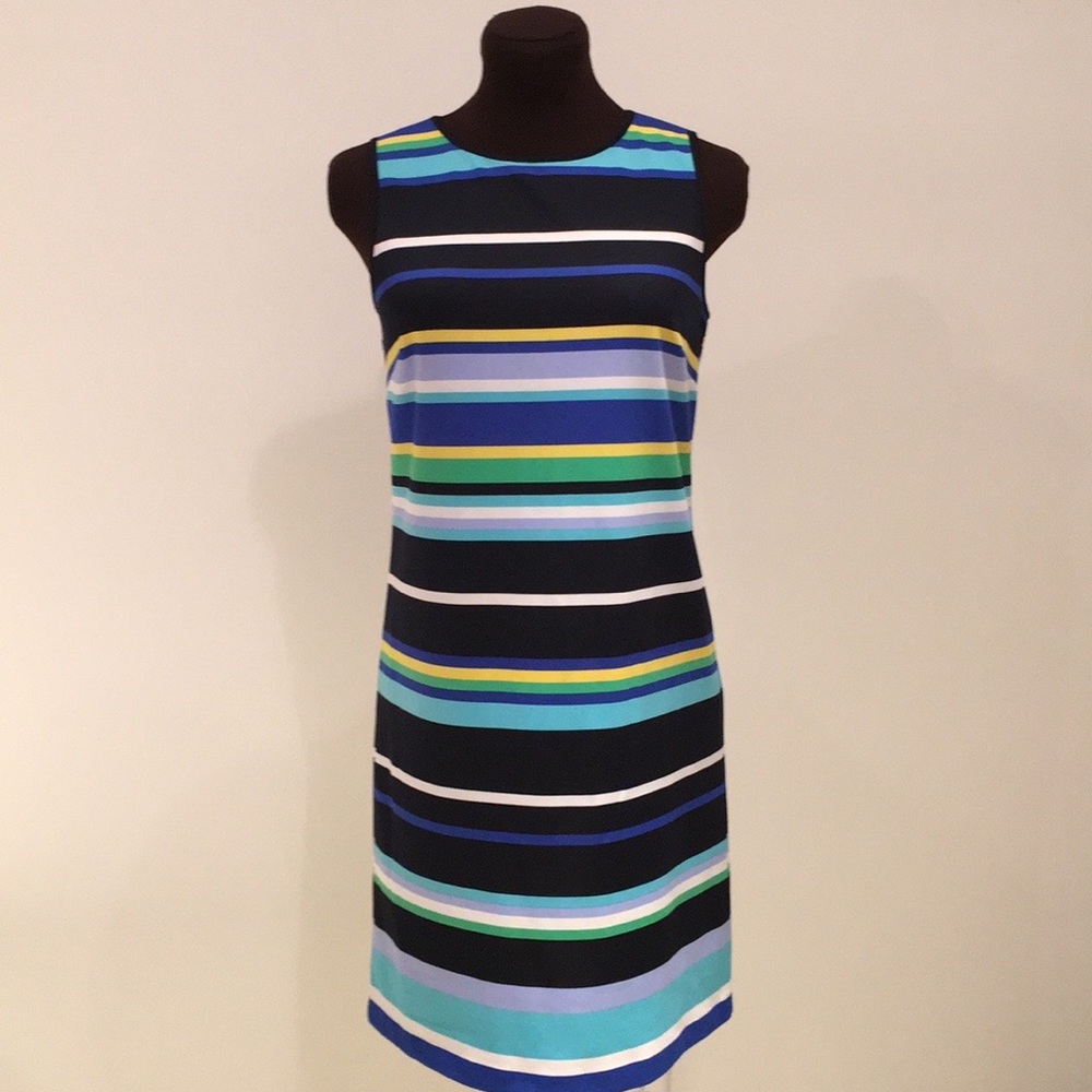 Maggy London striped sleeveless dress size 4 - Picture 1 of 9